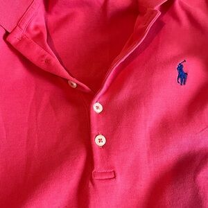 Ralph Lauren Fuchsia Polo with Blue Embroidery